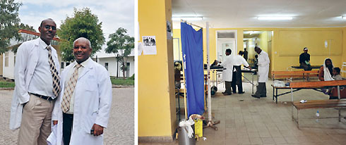 Dr. Kebede Amena, Gynäkologe; Dr. Dagim Asefa, medizinischer Direktor des Krankenhauses von Adama: Sichere Behandlung statt tödlicher Hinterhof-Aktionen.